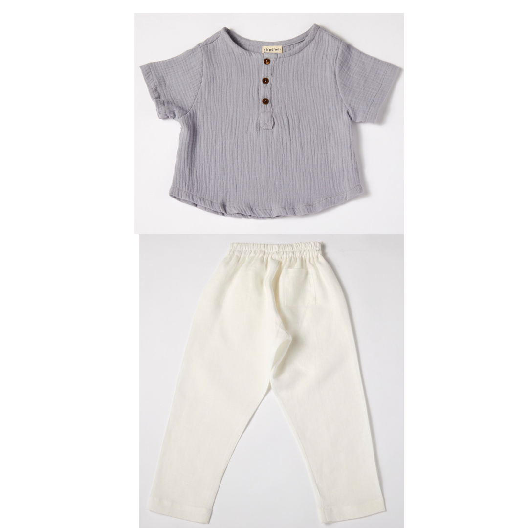 Arturo Shirt & Pelayo Pants Set (Blue)